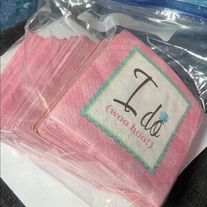 Bundle 3 for 10 - Pink 'I Do' Party Napkins